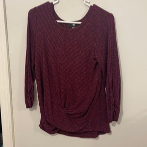 Long sleeve textured top